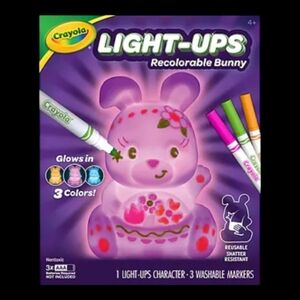 🐣🐰Crayola Light-Ups Recolorable Bunny - Pink and Blue